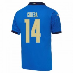 Camisola Itália Federico Chiesa 14 Equipamento Primeiro Euro 2020 Manga Curta